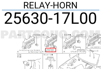 Nissan 2563017L00 RELAY-HORN