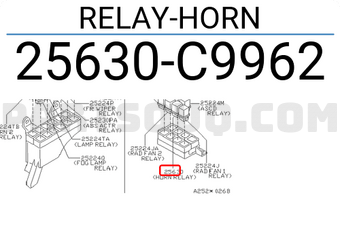 Nissan 25630C9962 RELAY-HORN