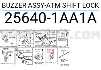 Nissan 256401AA1A BUZZER ASSY-ATM SHIFT LOCK
