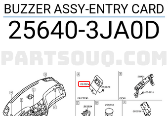 Nissan 256403JA0D BUZZER ASSY-ENTRY CARD