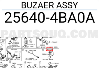 Nissan 256404BA0A BUZAER ASSY