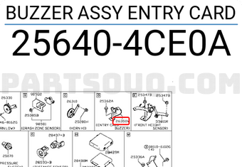 Nissan 256404CE0A BUZZER ASSY ENTRY CARD