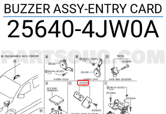 Nissan 256404JW0A BUZZER ASSY-ENTRY CARD