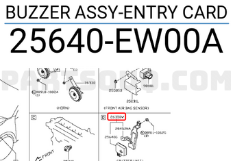 Nissan 25640EW00A BUZZER ASSY-ENTRY CARD