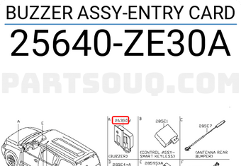 Nissan 25640ZE30A BUZZER ASSY-ENTRY CARD