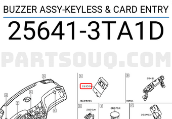 Nissan 256413TA1D BUZZER ASSY-KEYLESS & CARD ENTRY