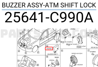 Nissan 25641C990A BUZZER ASSY-ATM SHIFT LOCK