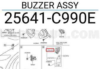 Nissan 25641C990E BUZZER ASSY