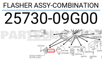 Nissan 2573009G00 FLASHER ASSY-COMBINATION