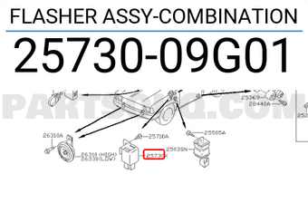 Nissan 2573009G01 FLASHER ASSY-COMBINATION