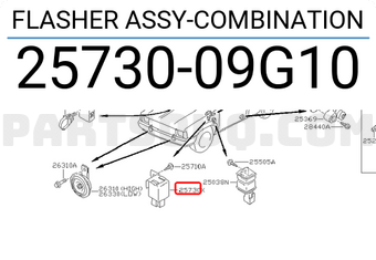 Nissan 2573009G10 FLASHER ASSY-COMBINATION