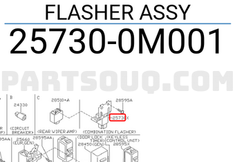 Nissan 257300M001 FLASHER ASSY