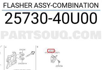 Nissan 2573040U00 FLASHER ASSY-COMBINATION