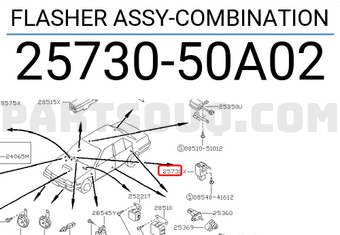 Nissan 2573050A02 FLASHER ASSY-COMBINATION