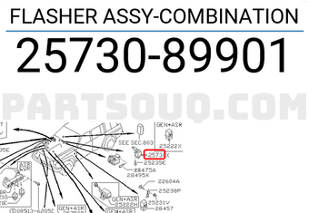 Nissan 2573089901 FLASHER ASSY-COMBINATION