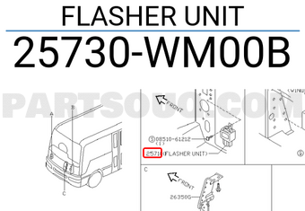 Nissan 25730WM00B FLASHER UNIT