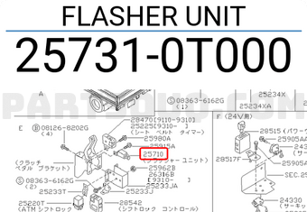 Nissan 257310T000 FLASHER UNIT