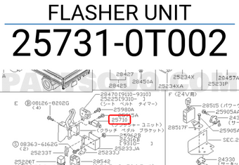 Nissan 257310T002 FLASHER UNIT