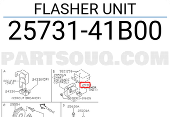 Nissan 2573141B00 FLASHER UNIT