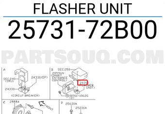 Nissan 2573172B00 FLASHER UNIT