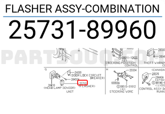 Nissan 2573189960 FLASHER ASSY-COMBINATION