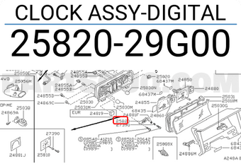 Nissan 2582029G00 CLOCK ASSY-DIGITAL