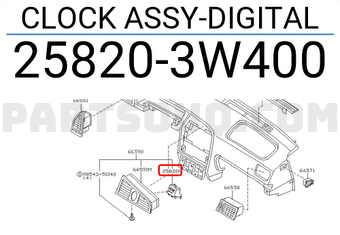 Nissan 258203W400 CLOCK ASSY-DIGITAL