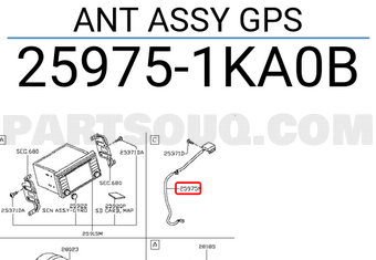Nissan 259751KA0B ANT ASSY GPS
