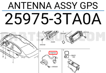 Nissan 259753TA0A ANTENNA ASSY GPS