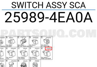 Nissan 259894EA0A SWITCH ASSY SCA