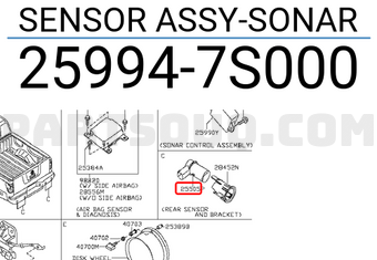 Nissan 259947S000 SENSOR ASSY-SONAR