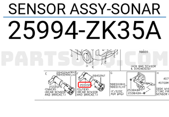 Nissan 25994ZK35A SENSOR ASSY-SONAR