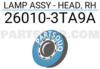 Nissan 260103TA9A LAMP ASSY - HEAD, RH