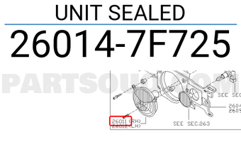 Nissan 260147F725 UNIT SEALED