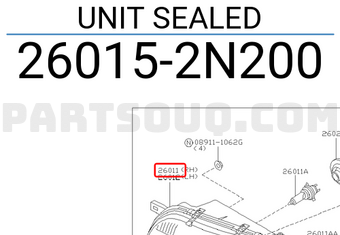 Nissan 260152N200 UNIT SEALED