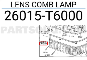 Nissan 26015T6000 LENS COMB LAMP