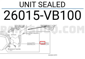 Nissan 26015VB100 UNIT SEALED