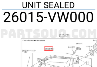 Nissan 26015VW000 UNIT SEALED