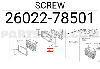 Nissan 2602278501 SCREW