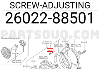 Nissan 2602288501 SCREW-ADJUSTING