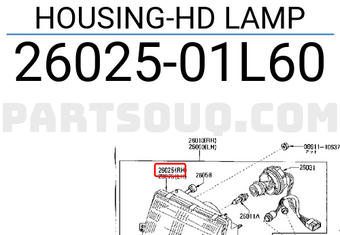 Nissan 2602501L60 HOUSING-HD LAMP