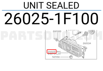 Nissan 260251F100 UNIT SEALED