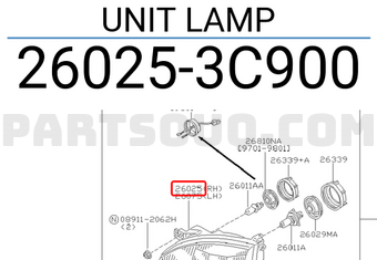 Nissan 260253C900 UNIT LAMP