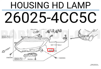 Nissan 260254CC5C HOUSING HD LAMP