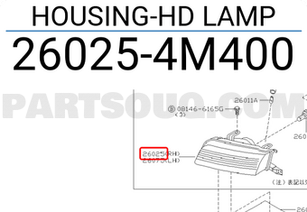 Nissan 260254M400 HOUSING-HD LAMP