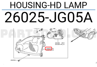 Nissan 26025JG05A HOUSING-HD LAMP