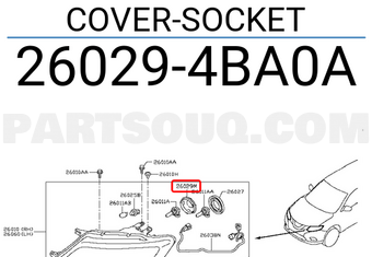 Nissan 260294BA0A COVER-SOCKET