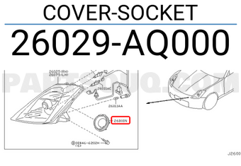 Nissan 26029AQ000 COVER-SOCKET