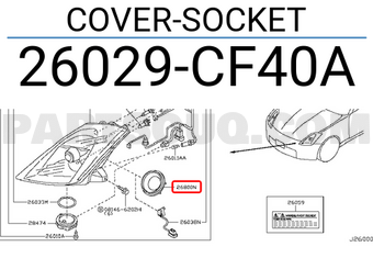 Nissan 26029CF40A COVER-SOCKET