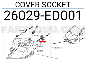 Nissan 26029ED001 COVER-SOCKET